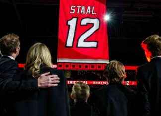 Eric Staal No. 12 Jersey Retirement by Carolina Hurricanes – ESPN eric-staal-no-12-jersey-retirement-by-carolina-hurricanes-espn