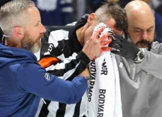 Referee Rooney Aims for Playoff Return After High-Stick Incident referee-rooney-aims-for-playoff-return-after-high-stick-ncident